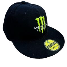 New Century Adjustable Snapback Baseball Cap 80% Cotton 20% Polyester Embroidered Logo One Size Monster Energy Drink Black And Green Please Review All Photos. Braves Tomahawk, Logo Drink, Colorado Avalanche Logo, Patagonia Hat, Monster Energy Drink, Plaid Hats, Duke Blue Devils, Desert Camo, New Century