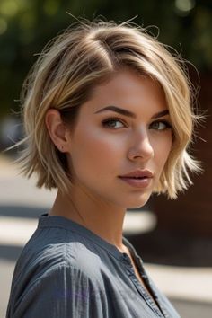 Soft Blonde Balayage Short Hair, Short Scarf Hairstyles, Short Haircuts For Women Fine Hair, Weather Women, Trendy Short Hairstyles, Bob Hairstyles For Fine Hair, Haircut And Color, Short Haircut