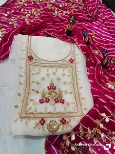 Women's Wear Designer Embroidered Salwar Kameez Dupatta Set , Ethnic Partywear Heavy Handmade Cotton Salwar Kameez Unstitched Dresses Item Details: kurta Fabric: Organza Fabric  Dupatta Fabric: Lite Chiffon Fabric Size  1  -  M(38) 2 - L(40) 3 - XL(42) 4 - XXL(44) Not:- Bottom not available on this.  Note:-  the colors of some picture may slightly vary different monitors. if you have any questions please do not hesitate to contact us!! Work: Handmade Zardogi Work on kurta with Gota work Dupatta Festive Kundan Sets With Embroidery, Festive Kundan Embroidered Set, Festive Embroidered Kundan Sets, Organza Salwar Kameez With Resham Embroidery For Traditional Ceremonies, Resham Embroidered Organza Salwar Kameez For Traditional Ceremonies, Traditional Kundan Sets With Gota Work, Embroidered Chanderi Sets For Wedding, Semi-stitched Organza Anarkali Set For Traditional Ceremonies, Anarkali Sets In Organza For Traditional Ceremonies