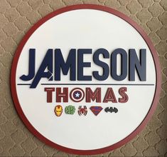 a sign that says jamesonn thomas on it