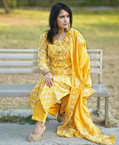 #Yellow #Women #Rayon #Cotton #WinterSummerAndSpring #YesFullyStitched #eBay #eBayStore #eBaySeller #Handmade #Indian #SalwarKameez #India #RoundNeck #HandWork #Knee #haldioutfits #Weddingoutfits #festivalwear Eid Ikat Print Dress, Traditional Bandhani Print Dress For Spring, Bohemian Straight Kurta For Summer, Eid Festival Dress With Bandhani Print, Eid Festival Bandhani Print Dress, Summer Bohemian Straight Kurta, Fitted Yellow Dress With Traditional Patterns, Yellow Bohemian Straight Kurta Set, Traditional Bandhani Print Summer Dress