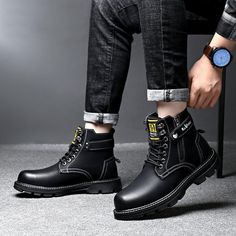 Delivery time>>worldwide 10-20 days Handling time>> Ship within 8-24 hours after payment. Returns>> Fast refund for any dissatisfaction within 30 days, 100% money-back guarantee. Shipping>> We'll arrange the fastest shipping for you. 搜索 复制 Leather Work Boots With Round Toe And Wear-resistant, Wear-resistant Leather Work Boots With Round Toe, Leather Work Boots With Wear-resistant Round Toe, Black Wear-resistant Work Boots With Round Toe, Casual Black Work Boots For Business, Black Round Toe Work Boots For Business, Business Work Boots Black With Round Toe, Black Business Work Boots With Reinforced Toe, Leather High Tops