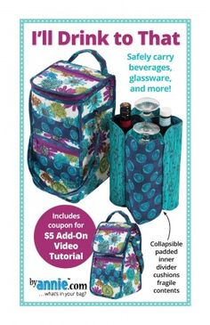 an advertisement for the annie's lunch bags and coolers, with instructions to make it