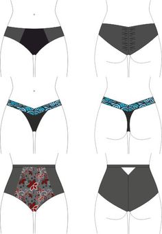 Panty Pattern Manipulation 1: Overview – Timelace Studio Panty Pattern, Lingerielook Outfit, Lingerie Patterns, Bra Sewing, Sewing Lingerie, Bra Pattern, In Depth, Burgundy Color, Sewing Techniques