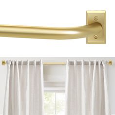 the curtain rod is gold in color