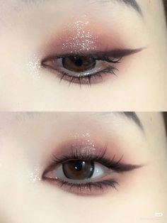 Eye makeup look Eyebrow Trends, Doll Eye Makeup, Lip Makeup Tutorial, Eye Makeup Designs, Fancy Makeup