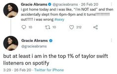 gracie abrams Taylor Swift Funny, I Was Wrong, Long Live Taylor Swift, Live Taylor, Graceland, Taylor Alison Swift, Music Industry