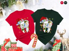 Christmas Teeth Dentist Shirt, Dentist Christmas Gift, Dental Crew Tee, Dental Nurse Doctor Tee,Matching Christmas,Merry Xmas Party,New Year Hello there! Prior to placing your order, please ensure that you've thoroughly read and understood all the details provided and checked all pictures on the listing for sizing information. The personalization box is exclusively reserved for specifying design preferences, in line with the images provided. Unfortunately, we're unable to accommodate customizations unless they've been requested before ordering. All our designs are DTF prints, utilizing a process known as Direct to Film, which transfers prints onto fabric using a heat-press mechanism. **it is NOT screen print. Here's how to place your order: 1. Review all the provided information carefully. Dentist Christmas, Dental Nurse, Dental Shirts, Teeth Dentist, Party New Year, Nurse Doctor, Christmas Merry, Xmas Party, Merry Xmas