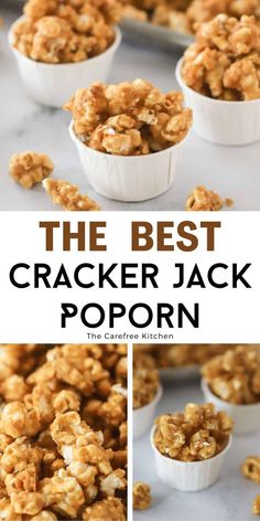 the best cracker jack popcorn recipe is so easy to make and it's delicious