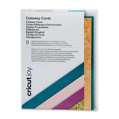 a package of cutaway cards with different colored strips on the front and back of it