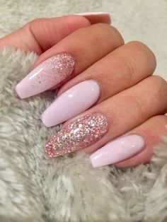 Pretty Nail Designs Acrylics, Light Pink Acrylic Nails, Matte Nails Design, Nails Design With Rhinestones, Simple Acrylic Nails, Pretty Nail Designs, Super Nails, Ballerina Nails, Ideas Nails