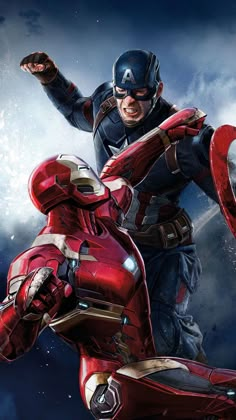 Iron Man Vs Captain America, Iron Man And Captain America, Captain America Poster, America Poster, America Wallpaper, Iron Man Movie, Captain America Wallpaper, Iron Man Wallpaper, Iron Man Art