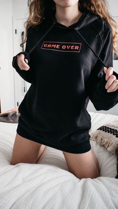 Nerdy Casual Outfits, Girl Wearing Hoodie Aesthetic, Girl In Hoodie Aesthetic Dark, Gamer Girl Outfit Aesthetic, Hoodie Aesthetic Girl, Gamer Girl Aesthetic Outfits, Edgy Hoodies, Edgy Girl Aesthetic, Girl Hoodie Aesthetic