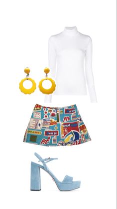 90s Girly Fashion, 70s Skirt Outfit, 60s Outfits For Women, 60s Outfits, Colourful Fashion, 70s Inspired Fashion, Look Retro, 60s Mod