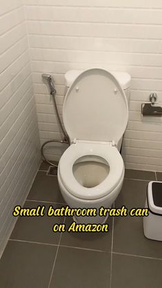 small bathroom trash can on amazon