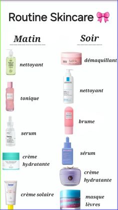 Skin Care Routine And Makeup, That Girl Skincare Products, Beauty Skin Care Aesthetic, Sephora Skin Care Routine, Sephora Products Skincare, Clean Girl Skincare Routine, Skin Care Routine Francais, Skincare Aesthetic Products, Skin Care Routine Aesthetic