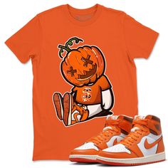 Free domestic shipping on all orders over $60! Carved Pumpkin Dolls t-shirt design was made to superbly match your kicks. Shop our Drip Gear Zone collection now to find the best sneaker shirts and Jordan outfits. We have a lot of high-quality sneaker match shirts and more. 100% Cotton [Black,White] 90% Cotton / 10% Polyester [Heather Grey] 50% Cotton / 50% Polyester [Safety Green] Hoodie/Sweatshirt - 80% Cotton / 20% Polyester Casual Halloween T-shirt For Streetwear, Casual Halloween Streetwear Tops, Hip Hop Short Sleeve T-shirt For Fall, Fall Hip Hop Short Sleeve T-shirt, Casual Halloween Streetwear Shirt, Orange Cotton T-shirt With Character Print, Pre-shrunk T-shirt For Fall Streetwear, Sublimation Print T-shirt For Fall Streetwear, Orange Crew Neck Top For Fans