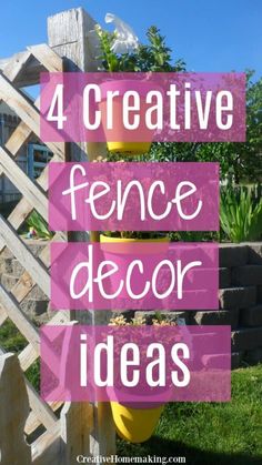 the words 4 creative fence decor ideas