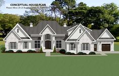 this is an artist's rendering of the house plan