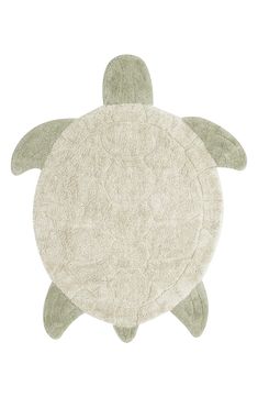 an animal rug with a turtle on it's back