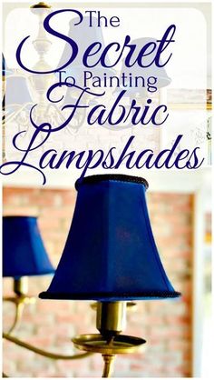 the secret painting fabric lampshades are so easy to make and they're great for any room in your home