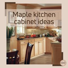 a kitchen filled with lots of wooden cabinets