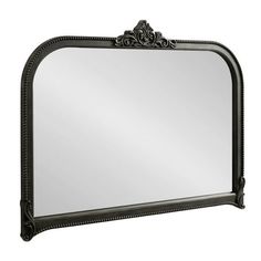 The Hubanks wall mirror is here to bring a brilliant and decadent accent to your vintage home decor. This wall mirror features a baroque-inspired design, with an ornate crown and beaded detailing down its beautiful frame. The charming solid black finish brings it together as an elegant yet tradition-inspired decor item to display in any wall decor scheme. Display the glamorous Hubanks as a bedroom dresser mirror or a decorative focal point amongst your living room, entryway, or bathroom decor. U Mirror For Dresser, Bedroom Dresser Mirror, Mirror Wall Bedroom, Arched Mirror, Arch Mirror, Dresser Mirror, Living Room Entryway, Bedroom Dresser, Vintage Bedroom