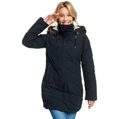 Roxy Ellie Women's Jacket Longline Jacket, Roxy Girls, Winter Gear, Roxy Women, Cute Jackets, Jacket For Women, Snow Jacket, Waterproof Jacket, Sherpa Lined