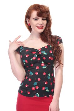 Marlene Jeans, Pin Up Looks, Patch Dress, 1950s Style, 50s Vintage, Cherry Print, Gala Dresses, Red Vintage, 1950s Fashion