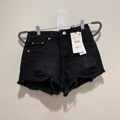 Size 36 Zara Shorts, Zara Black, Denim Shorts, Zara, Womens Shorts, Women Shopping, Black, Color