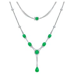 The design of this Emerald necklace is very contemporary and focus on maximizing the occasions it can be worn. Emerald necklaces are generally either deviate towards the vintage statement pieces or very simple pendant like style. Our focus here is to make this Emerald necklace a fit it all necklace. Which means you can wear it to a formal event or just brunching with the girls. On top of that, this Emerald necklace is also very affordable, a great entry piece to start your Necklace collection. T Elegant Oval Cabochon Emerald Necklace, Exquisite Polished Finish Necklace For Formal Occasions, Luxury Green Cabochon Necklace, Elegant Formal Cabochon Emerald Necklace, Elegant Formal Emerald Cabochon Necklace, Timeless Emerald Gemstone Necklace For Formal Occasions, Timeless Formal Emerald Gemstone Necklace, Timeless Emerald Necklace For Formal Occasions, Formal Cabochon Pendant Necklace