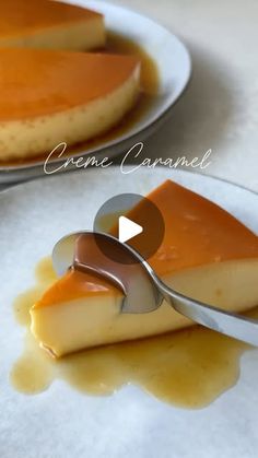 a piece of cheesecake with caramel sauce being drizzled on it