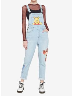 Kidcore Aesthetic, Jean Overalls, Mom Jean, Disney Winnie The Pooh, Disney Shirts, Girl Mom, Disney Outfits, Something Sweet, Disney Style