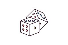 two dices are stacked on top of each other