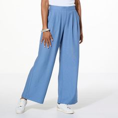 WynneCollection Sedona Pleated Trouser Pant  Break free of the ever-popular skinny pant silhouette and opt for a more classic, sophisticated look with this wide-leg, pleated trouser pant. Spring Casual Pull-on Dress Pants, Versatile Long Dress Pants For Spring, Versatile Straight Pants For Daywear, Classic Stretch Wide Leg Pants For Spring, Spring Wide-leg Dress Pants With Relaxed Fit, Classic Wide-leg Pants For Loungewear, Chic Pull-on Pants For Daywear, Versatile Ankle-length Bottoms For Daywear, Versatile Stretch Pants For Daywear