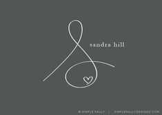 the logo for sanda hill is shown in white on a gray background with an image of a heart