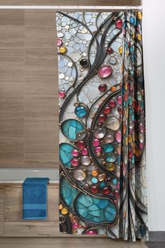 Entwined Elegance: Abstract Jewels Shower Curtain Housewarming Gift, Gift for Mom, Gift for Daughter, Gift for Friend, Gift for Sister - Etsy