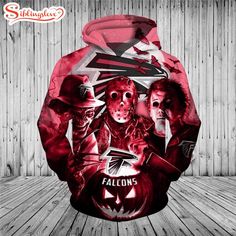 NFL Atlanta Falcons Horror Night Halloween All Over Print Hoodie Shirt Forget your average hoodie ? The 3D Hoodie is a portal to another dimension of style. It’s not just clothing, it’s a canvas brought to life with mind-blowing printing tech. Intricate designs leap off the fabric, bursting with depth and realism that’ll make jaws drop. But this masterpiece isn’t just for show ? top-notch materials ensure it’s as comfy as it is captivating. Rock these three-dimensional graphics for casual cool o Horror Nights, Halloween Horror Nights, Halloween Hoodie, Atlanta Falcons, Halloween Horror, Pullover Sweatshirts, Halloween Shirt, Pastel Pink, Hoodie Print