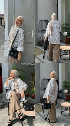 Mom Clothing Style, Kuliah Outfit, Outfit Hijab Casual, Ootd Dress