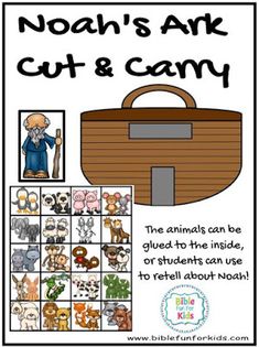 noah's ark cut and carry activity for kids to learn how to use it