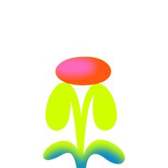 an image of a flower that is in the middle of a white background with blue and green colors