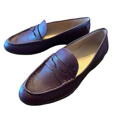 Bring Academic Vibes To A Look With The Wynnie Penny Loafer From Lauren Ralph Lauren. Crafted From Leather, This Supple Pair Proves A Classic Add To Your Collection. Nappa Leather Upper Slip-On Round Moc Toe Leather Lining Padded Footbed 0.5" Heel Leather Sole New In Box Size 5.5 Color Is Red ( Maroon ) Ralph Lauren Moccasins Women, Preppy Academia, Lauren Brown, Ralph Lauren Shoes, Penny Loafer, Red Maroon, Penny Loafers, Nappa Leather, Lauren Ralph Lauren