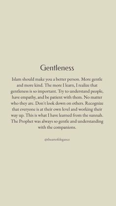 an image of a quote on the cover of a book that reads, gentleness