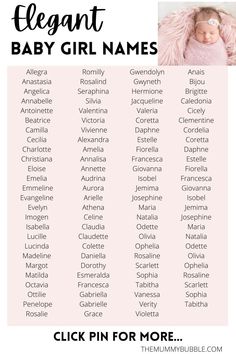 a baby girl name list with the names of her newborns and their birth dates