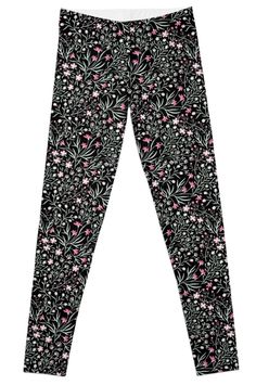 Super stretchy and durable polyester full-length leggings. Vibrant high-quality sublimation print across the front and back. Size range XXS-XL. Floral Patterns Designs For You, Your Home, and Accessories. Perfect gift for your friends and loved ones. Black Stretch Printed Pants, Stretch Black Bottoms With All Over Print, Black Stretch Bottoms With All Over Print, Stretch Black Pants With Floral Print, Stretch Black Floral Print Pants, Black Stretch Pants With Floral Print, Floral Pattern Design, Pattern Leggings, Leggings Pattern