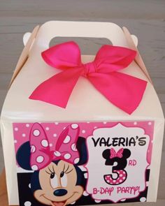 a box with a minnie mouse design on it