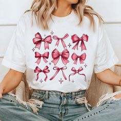 Cute Pink Tops With Sublimation Print, Pink Cute Top With Sublimation Print, Printed Pink T-shirt As Gift, Pink Printed T-shirt As A Gift, Trendy Pink Shirt With Sublimation Print, Cute Pink Shirt With Custom Print, Cute Custom Print Shirt For Gift, Cute Graphic Print Shirt As Gift, Cute Custom Printed Shirt For Gift