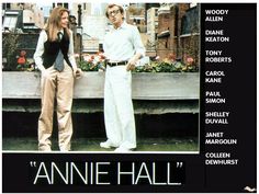 the movie poster for annie hall's film, which features two people standing next to each other