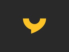 the yellow letter y on a black background is an interesting and creative logo for this company