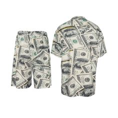 The Cash Money Dollar Bill Gangster Silk Shirt Suit Set can provide you with all-day ease and cool in hot summer; Suitable for all kinds of body shapes.  Specification of Cash Money Dollar Bill Gangster Silk Shirt Suit Set:   Fabric: 97% polyester and 3% spandex  Regular fit  Imitation silk shirt suit  Fabric weight: 90g/m²  Care Instruction: Machine washes cold with similar colors, do not bleach, tumble dry low, do not iron, and do not dry clean. Money Dollar, Money Shirt, Cash Money, Suit Fabric, Dollar Bill, Money Cash, Suit Set, Silk Shirt, In Hot